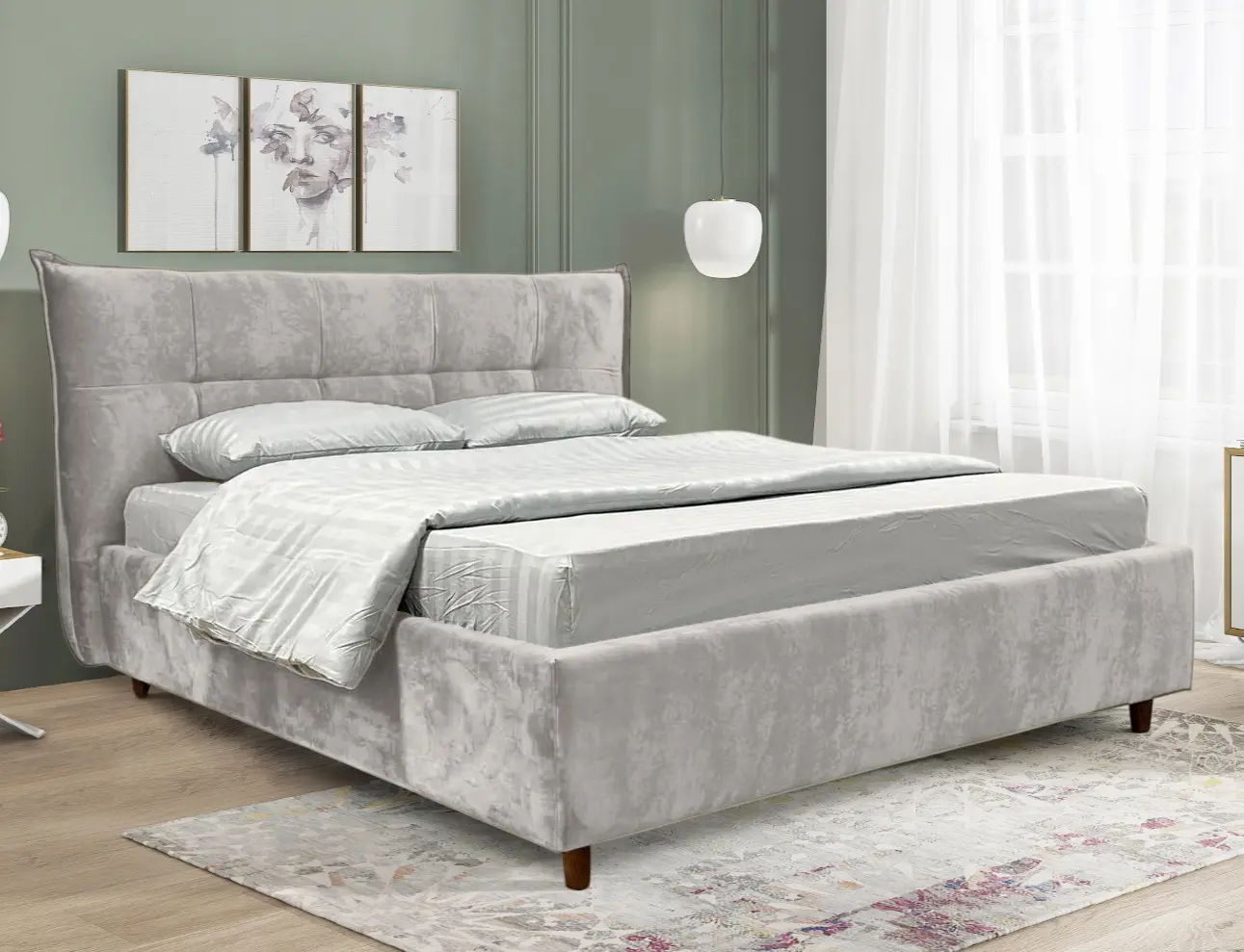 Pat Charmbed Premium Lesley 180x200 Malibu 02 (Light Gray)