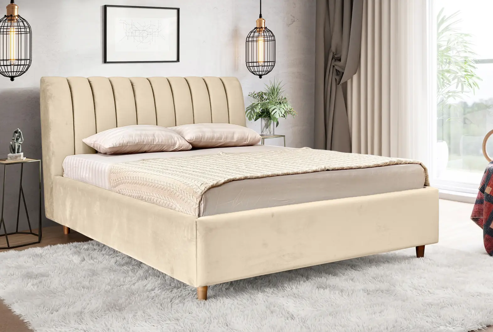 Кровать Charmbed Premium Margo 160x200 Laguna 03 (Cream)