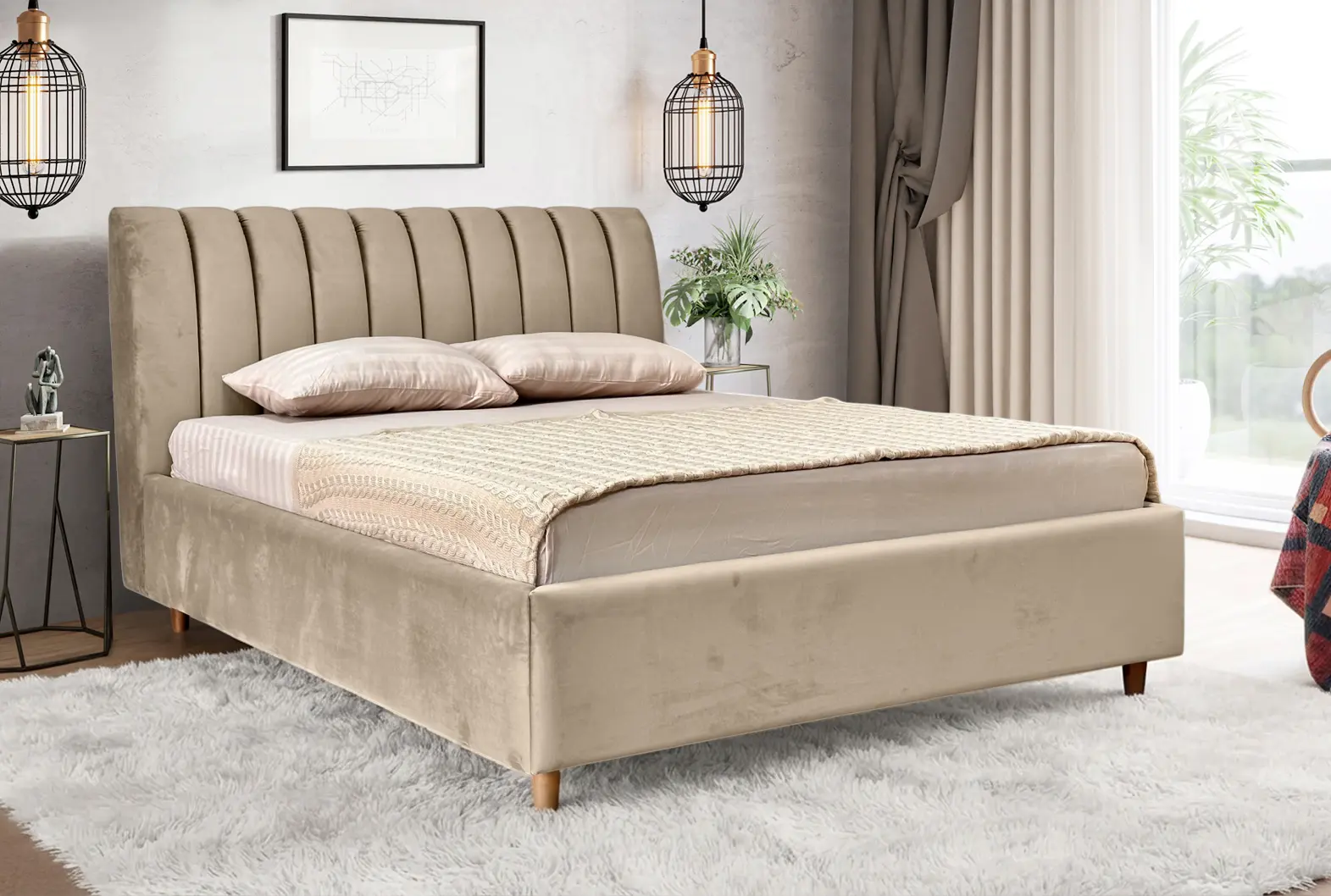 Кровать Charmbed Premium Margo 160x200 Laguna 07 (Beige)