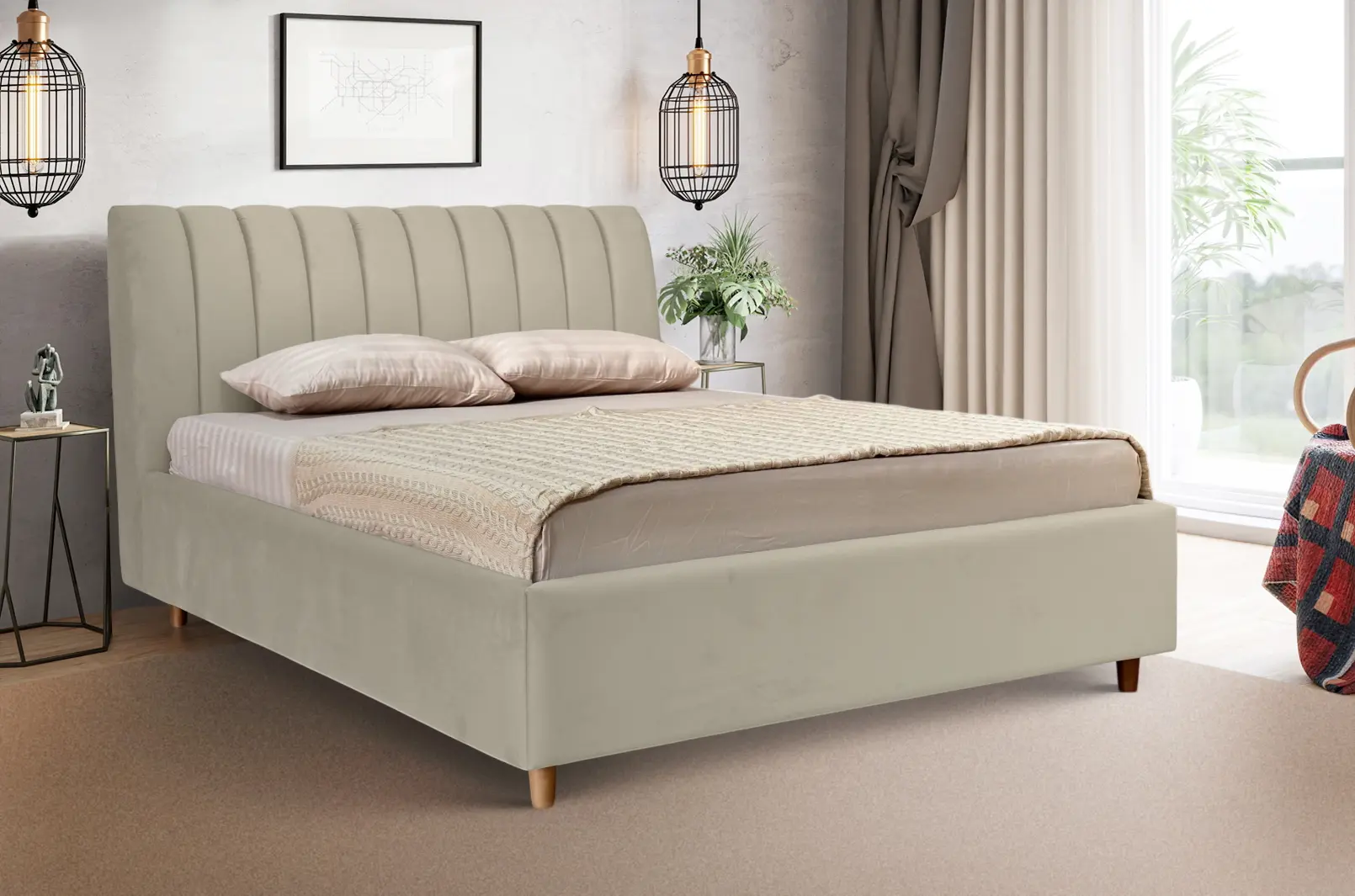 Pat Charmbed Premium Margo 160x200 Laguna 08 (Gray Beige)