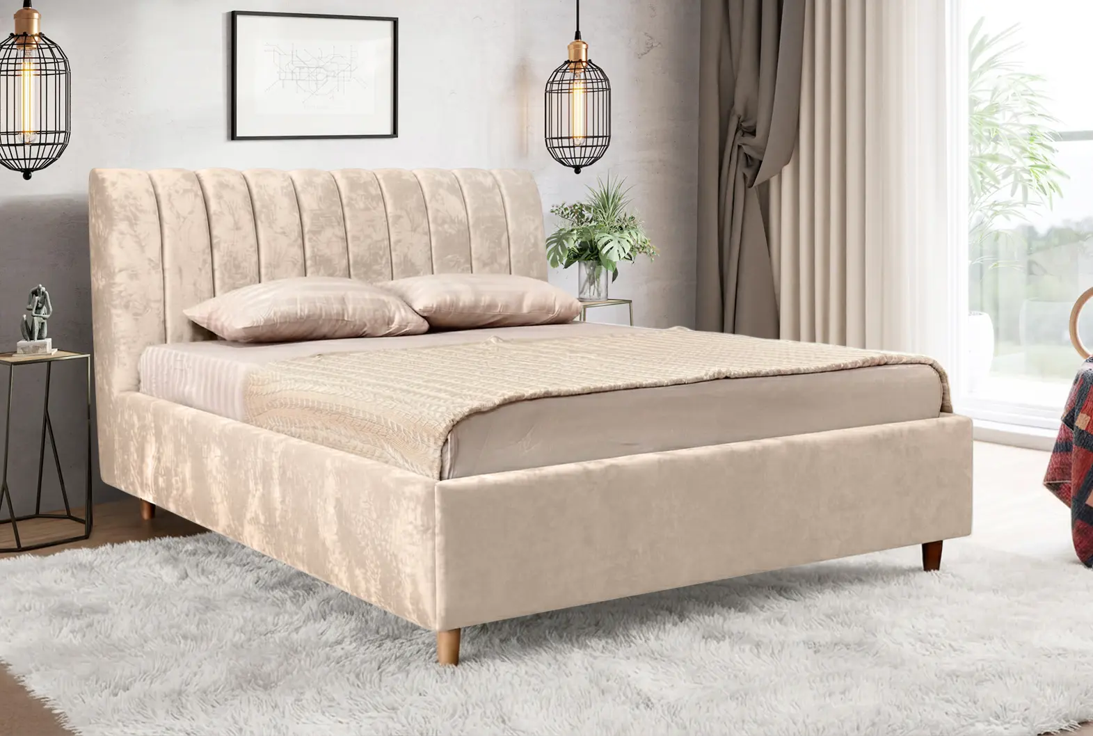 Кровать Charmbed Premium Margo 160x200 Malibu 11 (Beige)