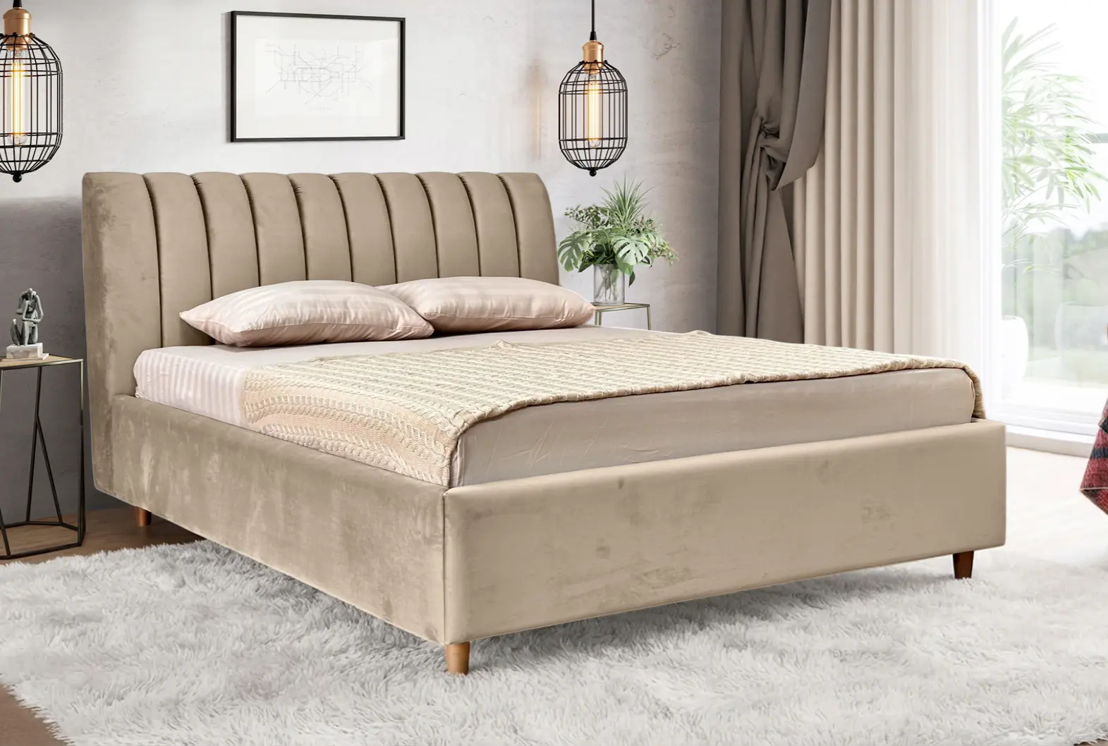 Кровать Charmbed Premium Margo 180x200 Laguna 07 (Beige)