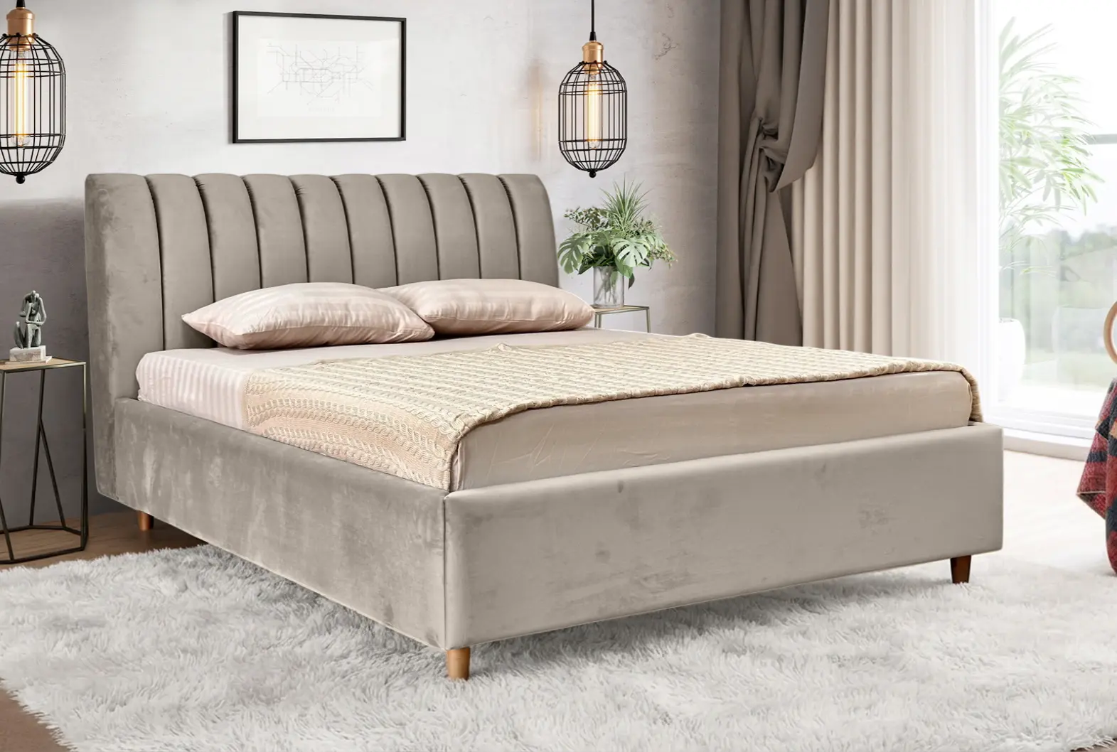 Кровать Charmbed Premium Margo 180x200 Laguna 09 (Stone Gray)