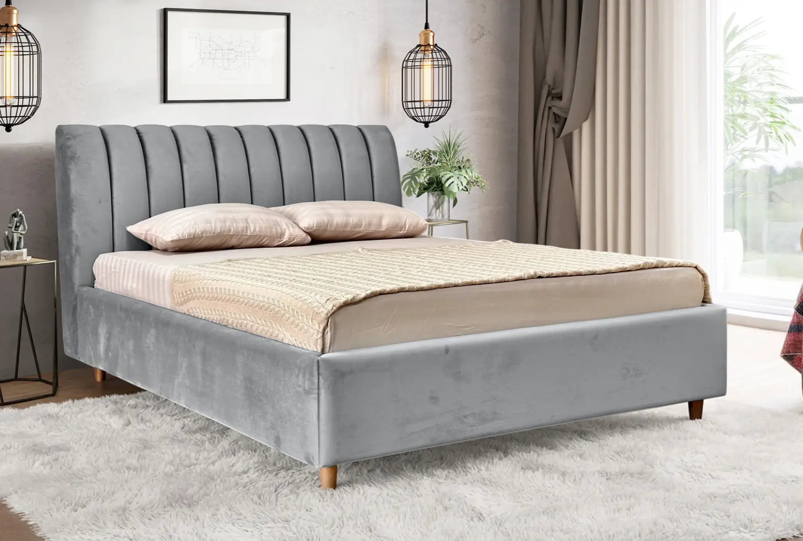 Кровать Charmbed Premium Margo 180x200 Laguna 42 (Light Gray)