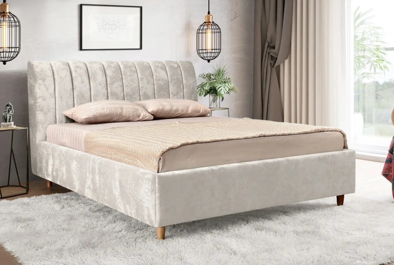 Кровать Charmbed Premium Margo 180x200 Malibu 02 (Light Gray)