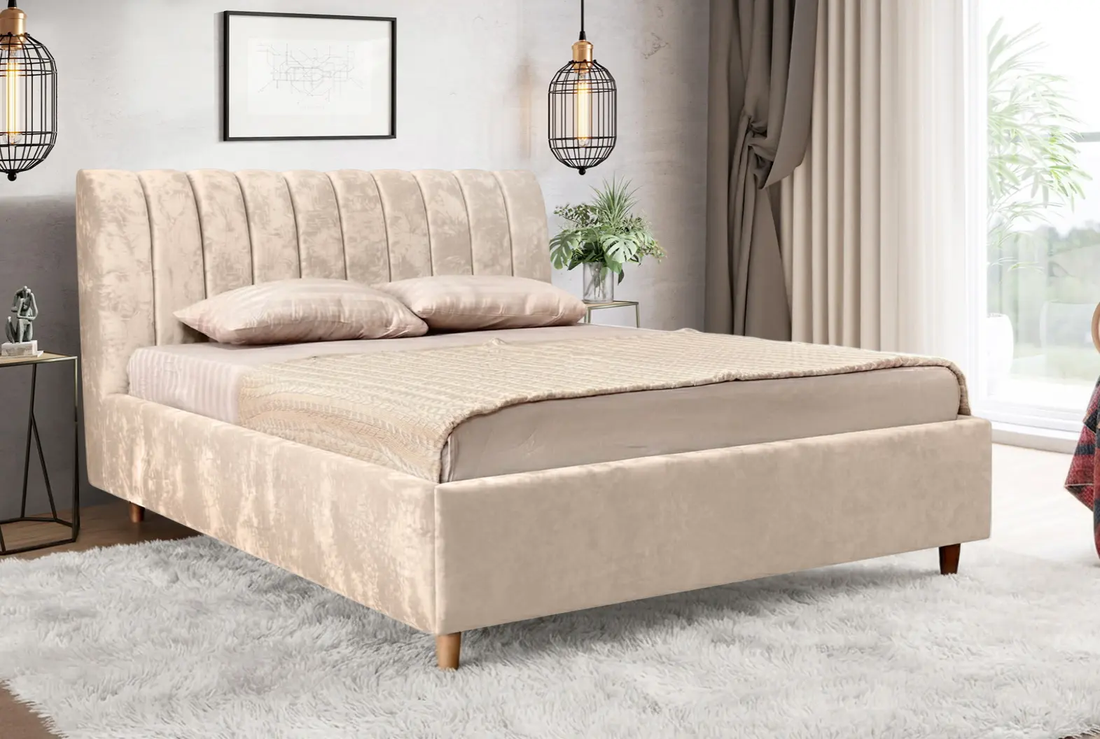 Кровать Charmbed Premium Margo 180x200 Malibu 11 (Beige)