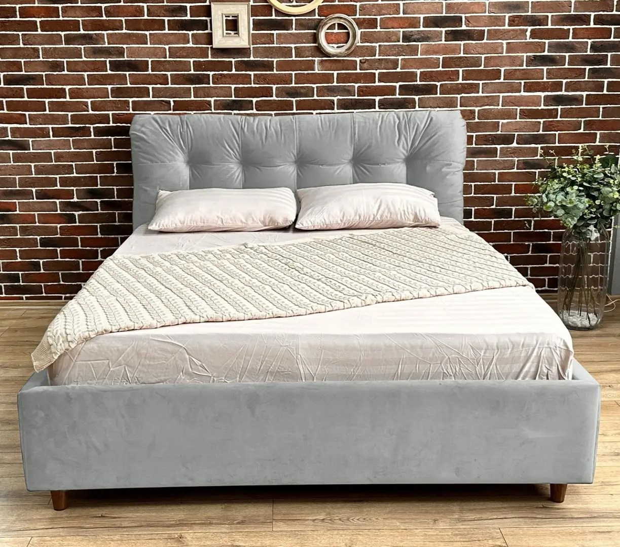 Кровать Charmbed Premium Victoria 180x200 Laguna 42 (Light Gray) - 2