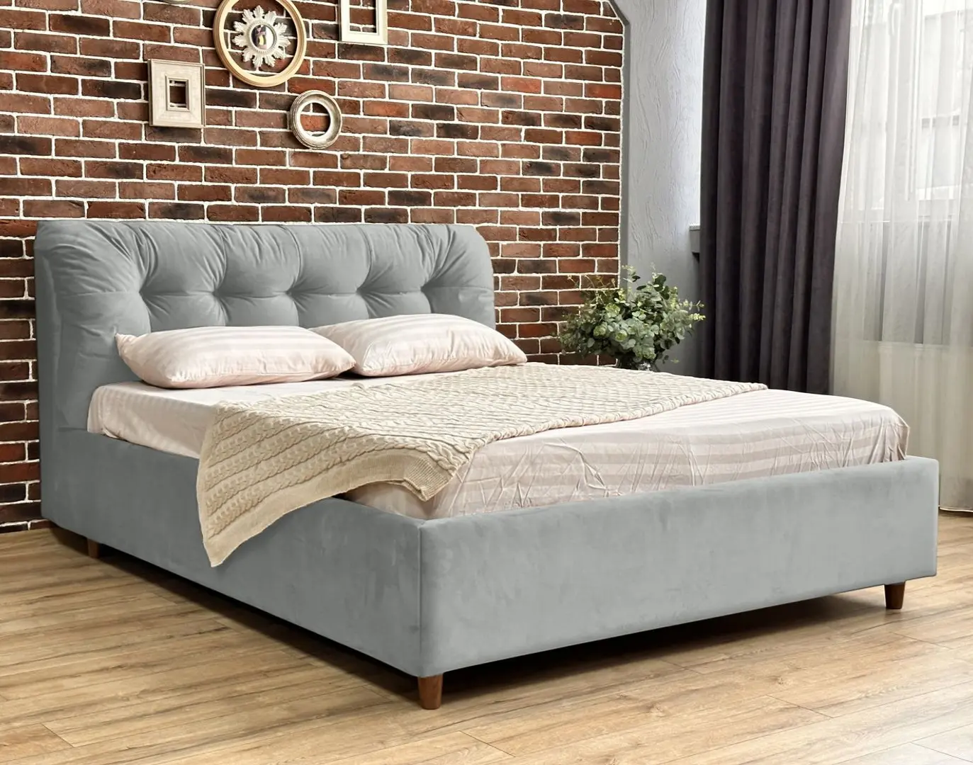 Кровать Charmbed Premium Victoria 180x200 Laguna 42 (Light Gray)