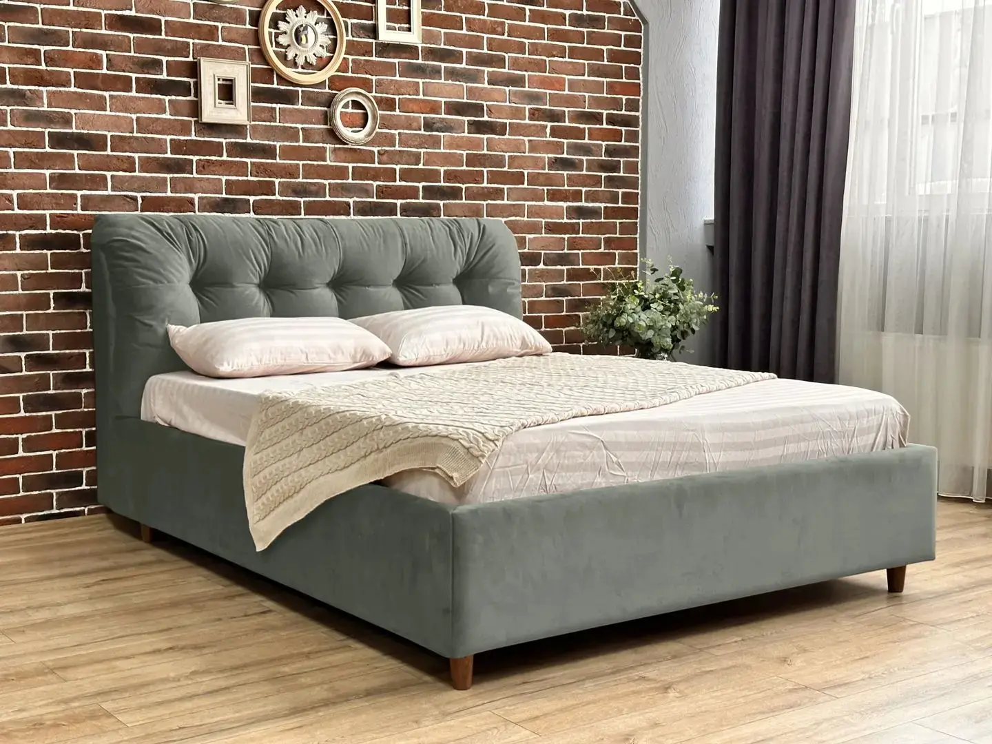 Кровать Charmbed Premium Victoria 180x200 Laguna 43 (Dark Grey)