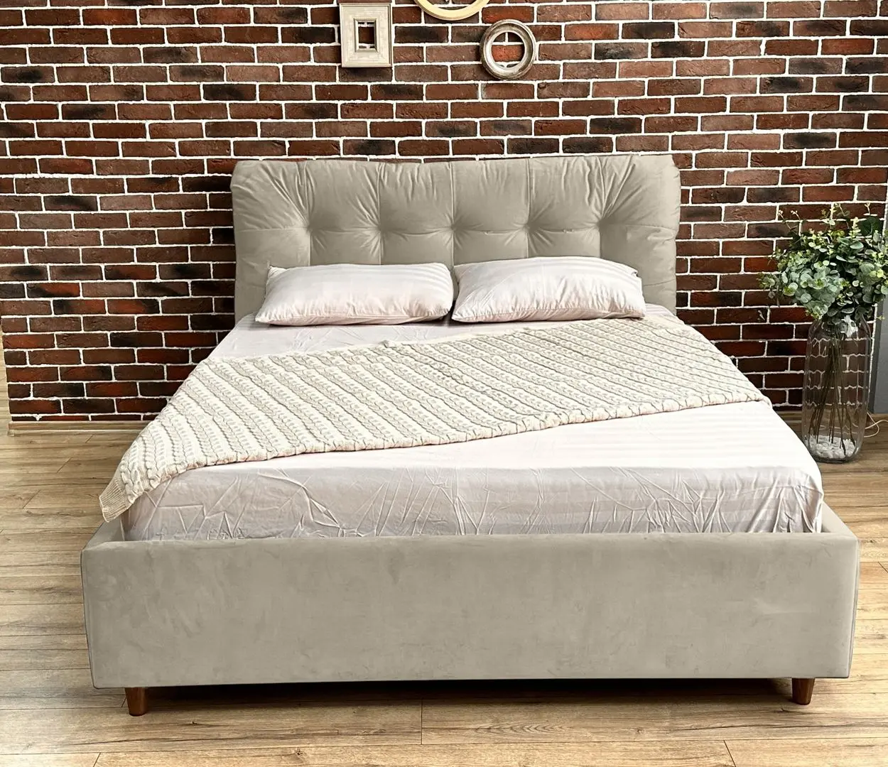 Кровать Charmbed Premium Victoria Laguna 08 180x200 (Gray-Beige) - 2