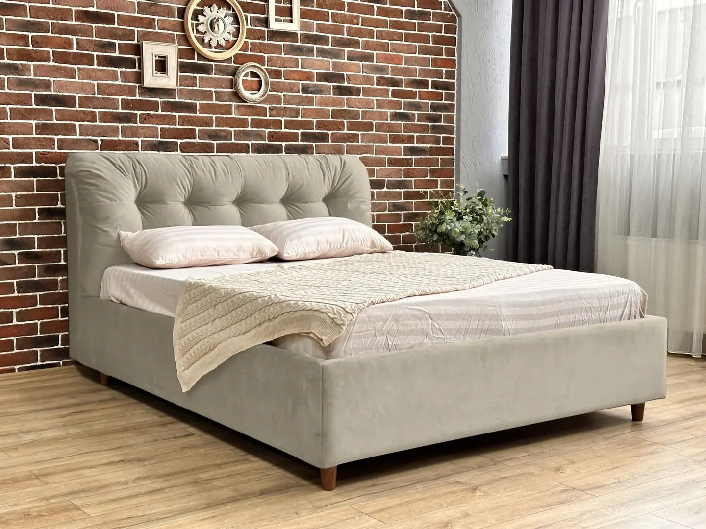 Кровать Charmbed Premium Victoria Laguna 08 180x200 (Gray-Beige)
