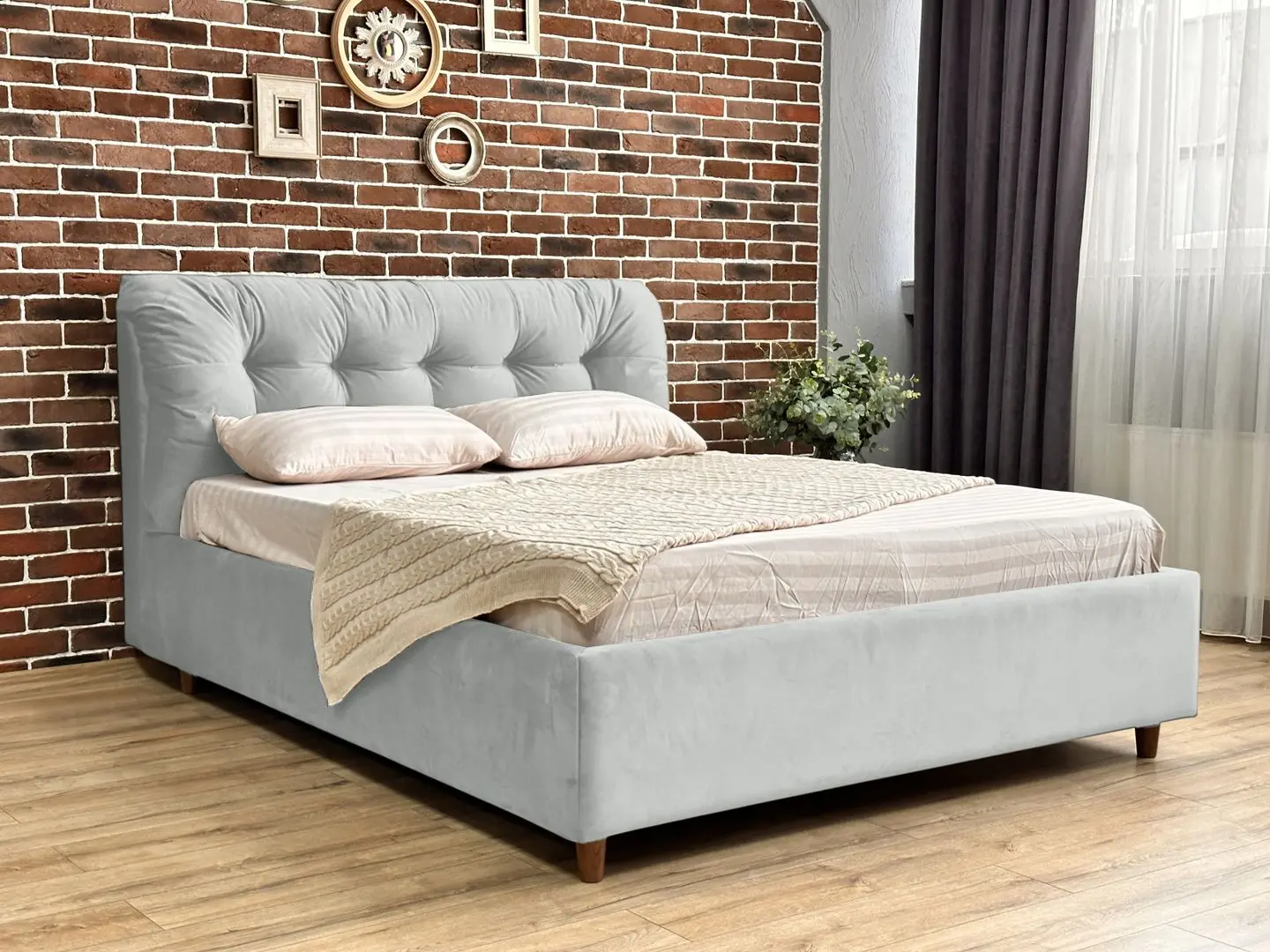 Кровать Charmbed Premium Victoria Laguna 41 180x200 (Light Gray)