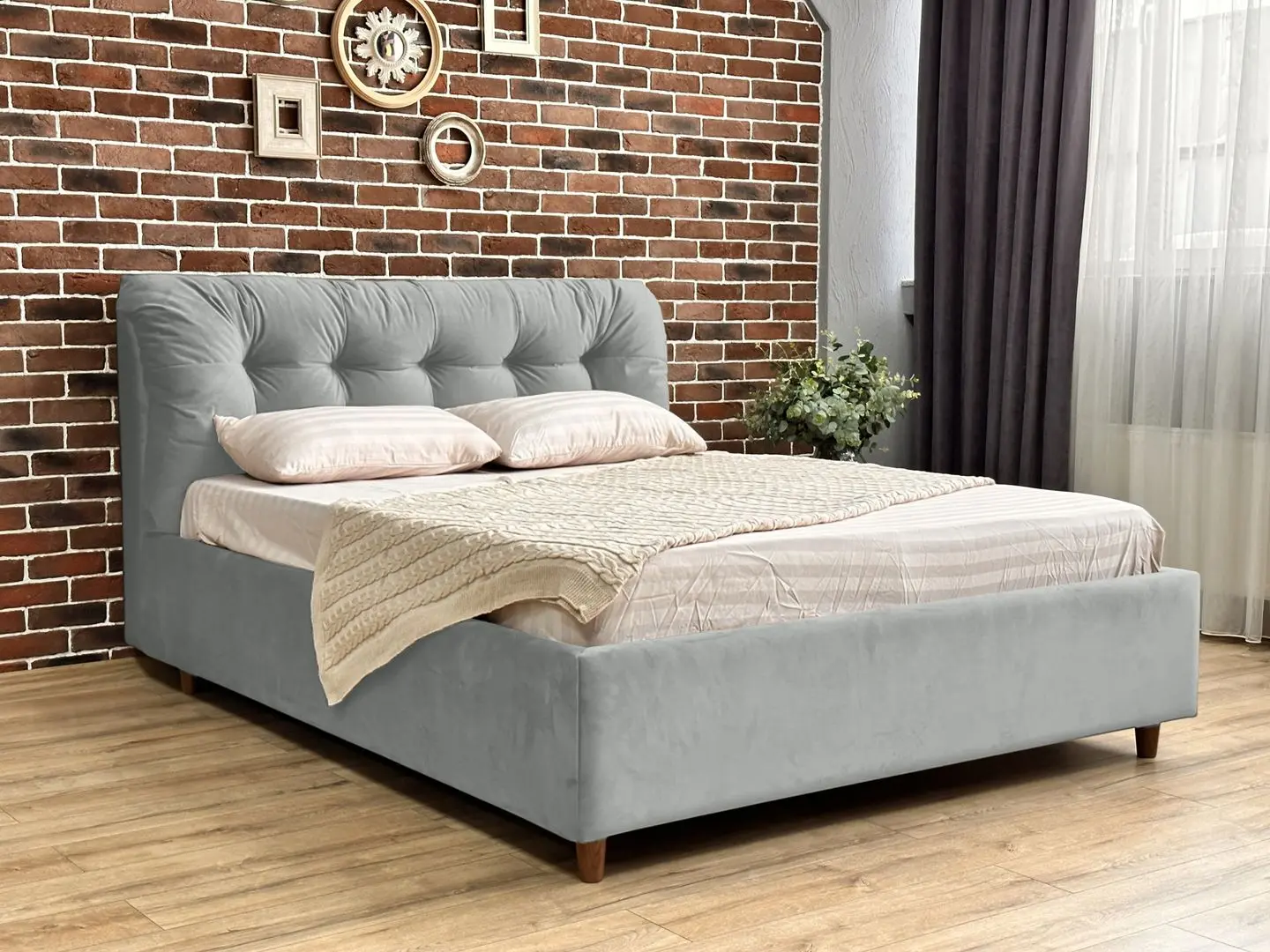 Кровать Charmbed Premium Victoria Laguna 42 160x200 (Light Gray)