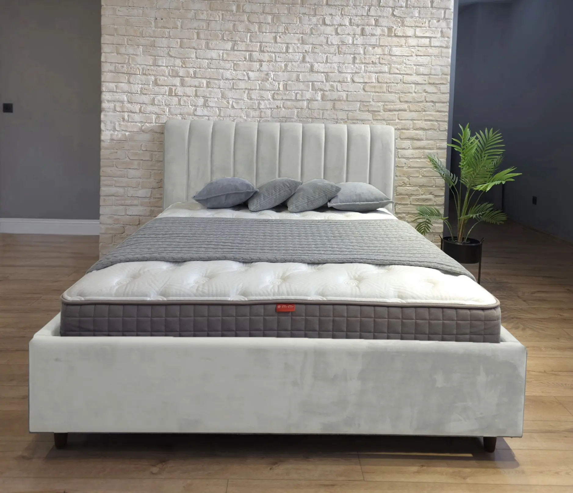 Кровать Charmbed Rita Prestige 140x200 Velluto 02 (Beige) - 2