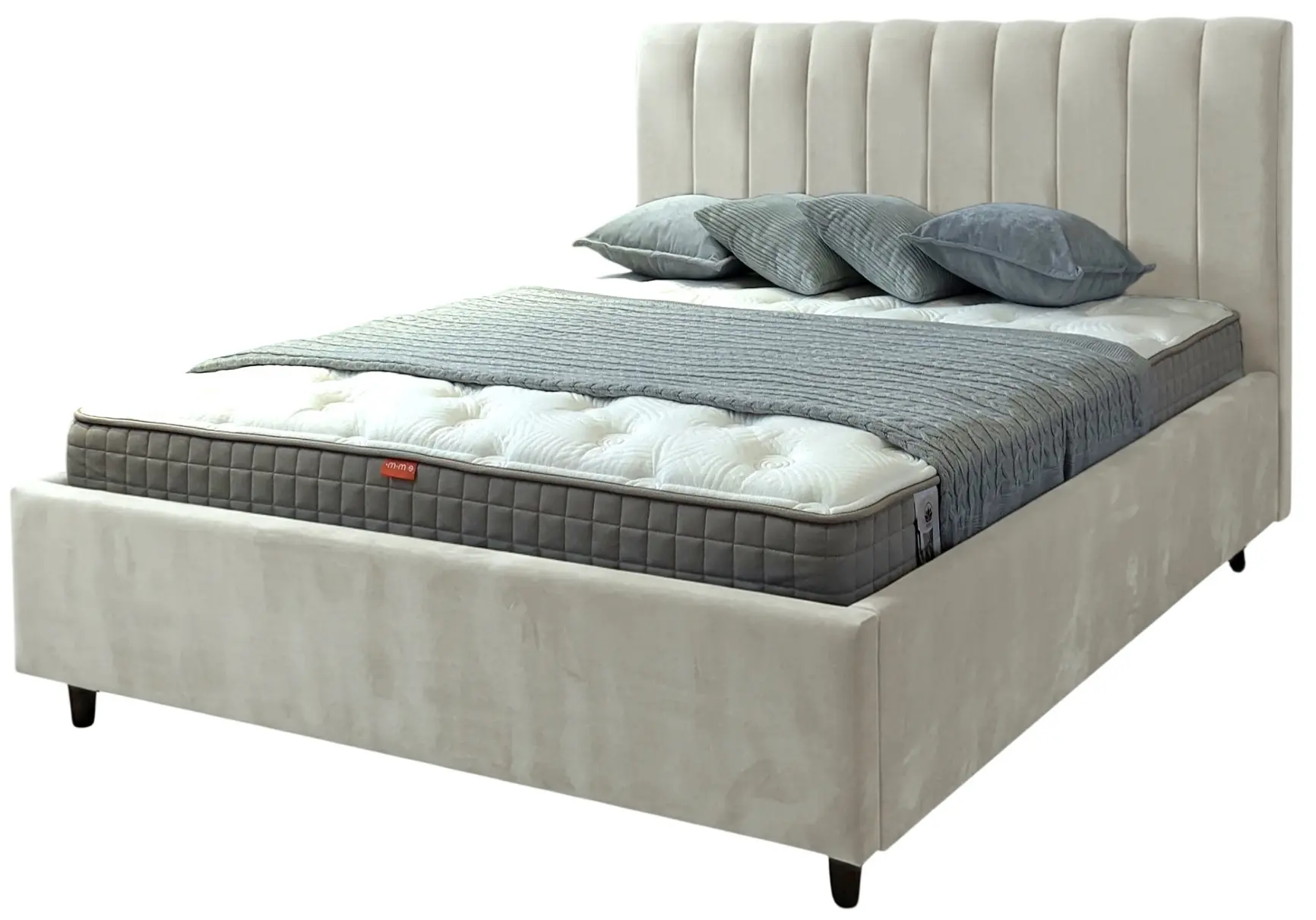 Кровать Charmbed Rita Prestige 140x200 Velluto 02 (Beige) - 4