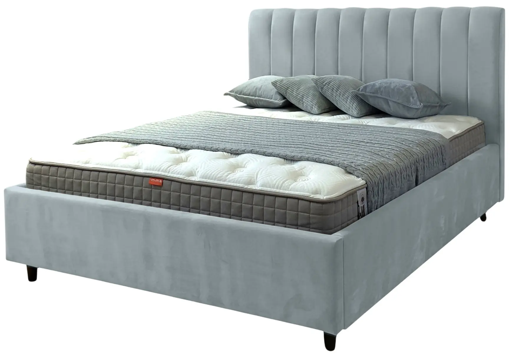 Кровать Charmbed Rita Prestige 140x200 Velluto 15 (Silver) - 4