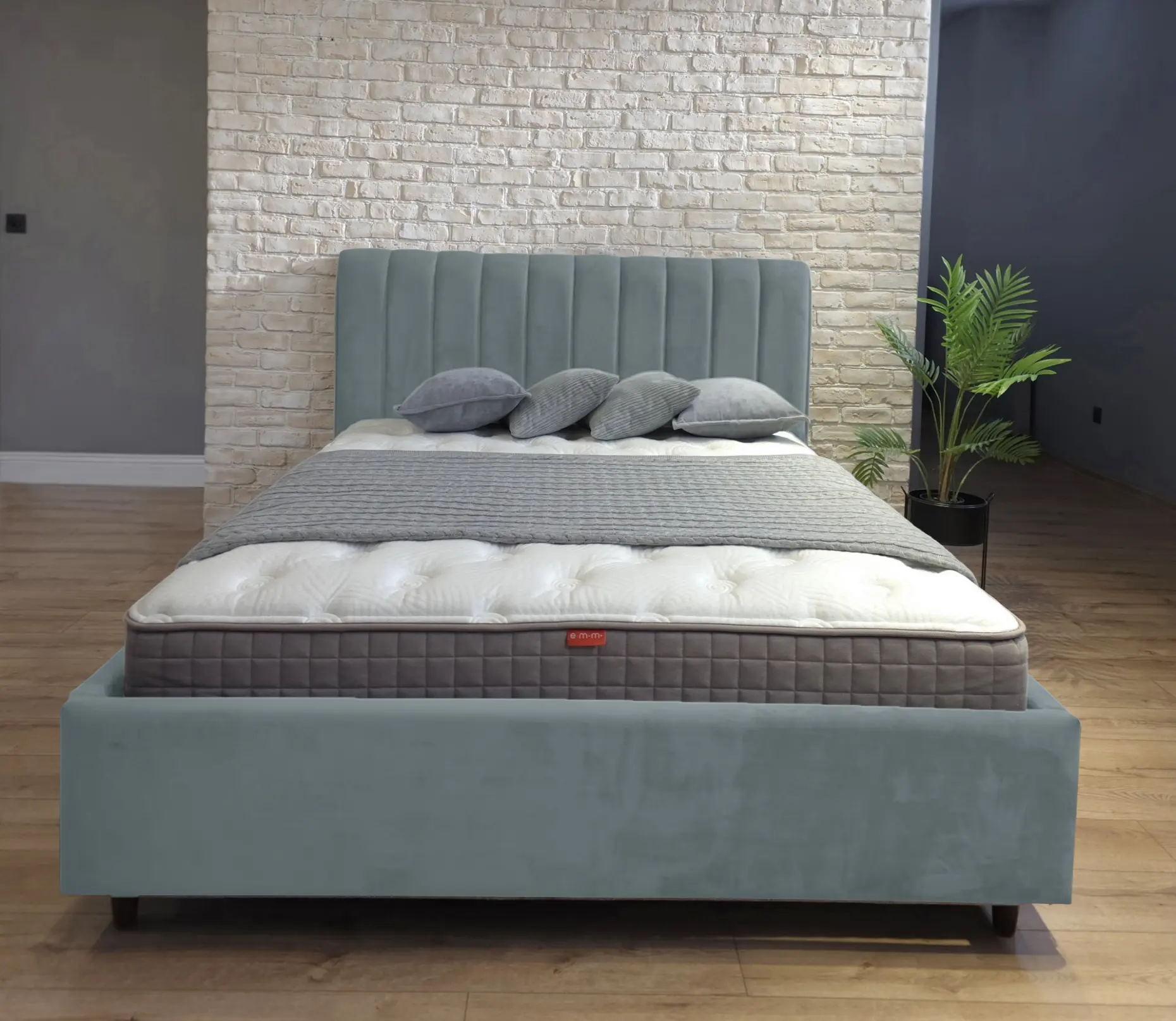 Кровать Charmbed Rita Prestige 140x200 Velluto 16 (Grey) - 2