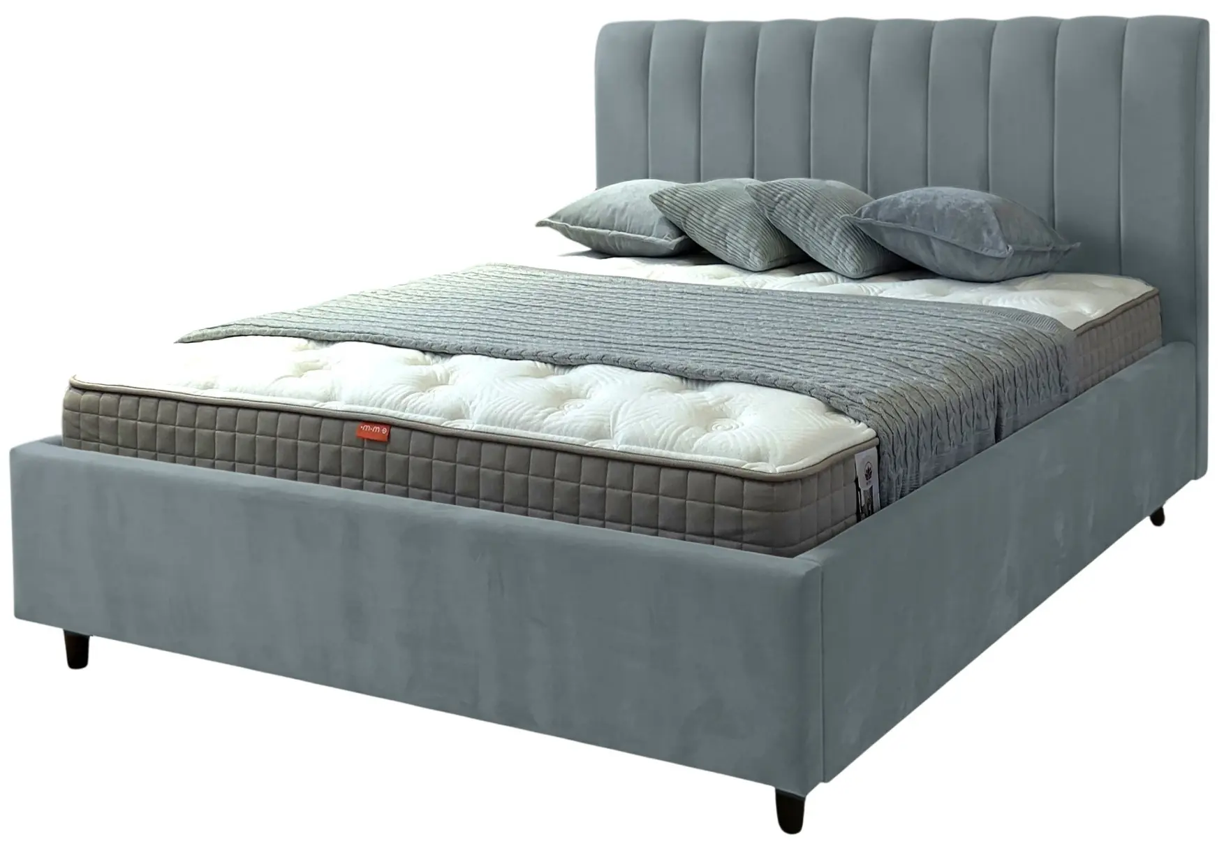 Кровать Charmbed Rita Prestige 140x200 Velluto 16 (Grey) - 4