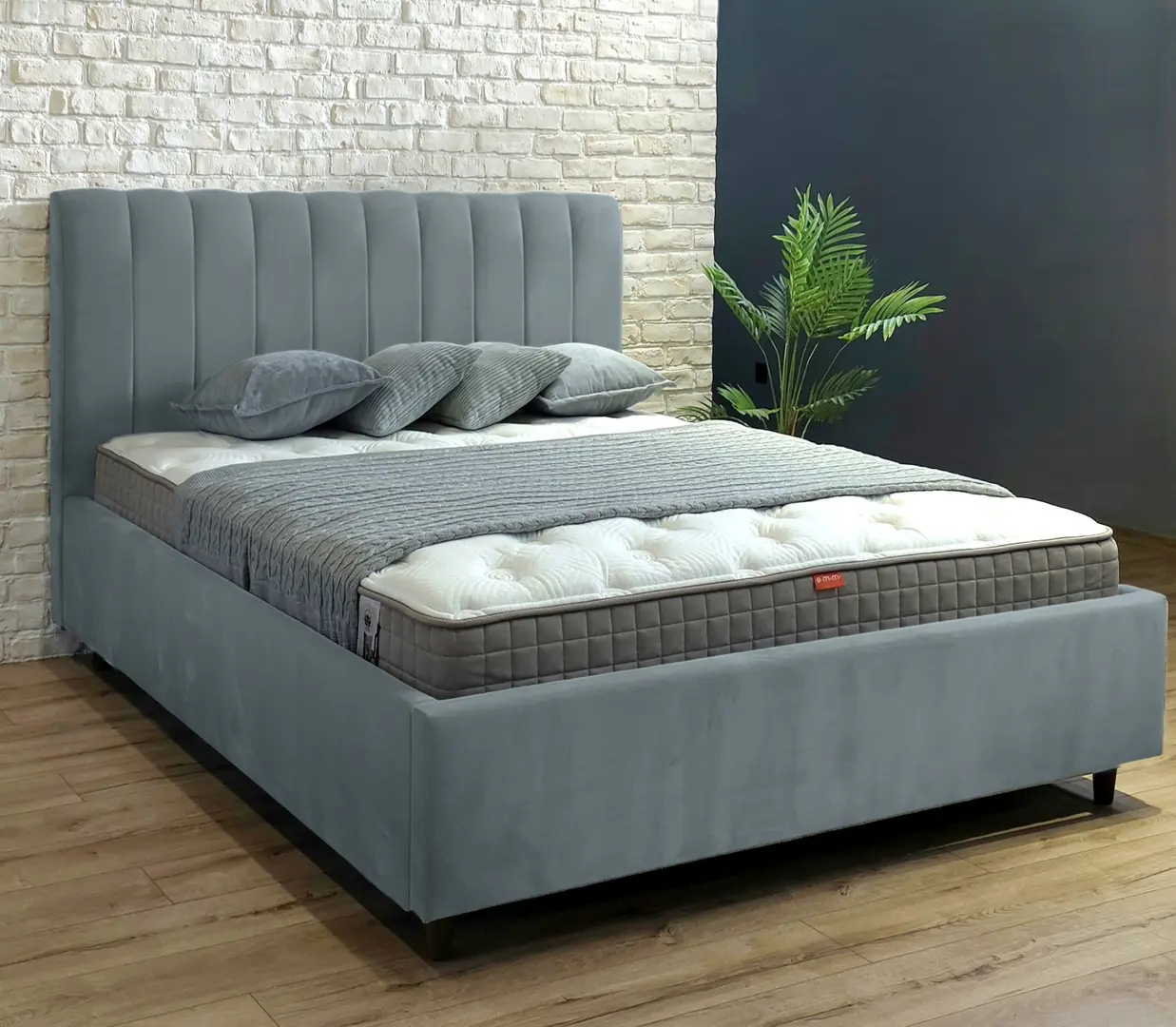 Кровать Charmbed Rita Prestige 140x200 Velluto 16 (Grey)