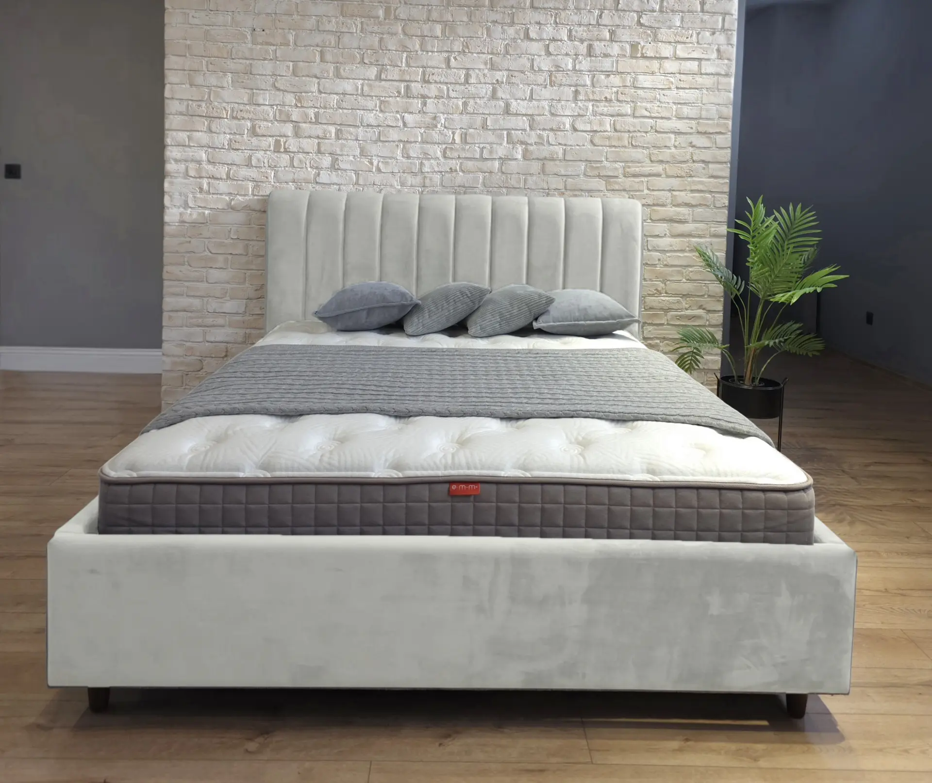Кровать Charmbed Rita Prestige 160x200 Velluto 02 (Beige) - 2