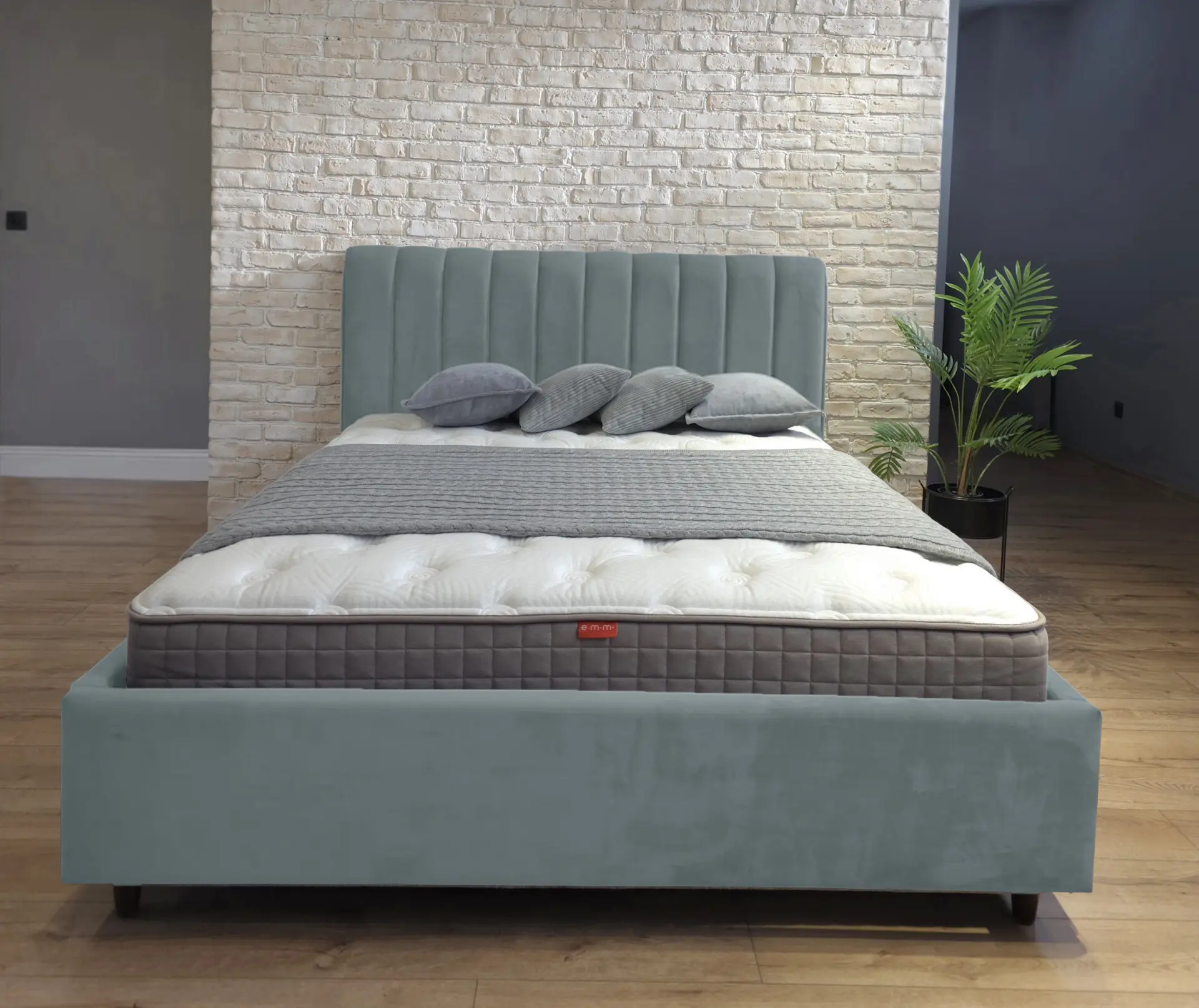 Pat Charmbed Rita Prestige 160x200 Velluto 16 (Grey) - 2