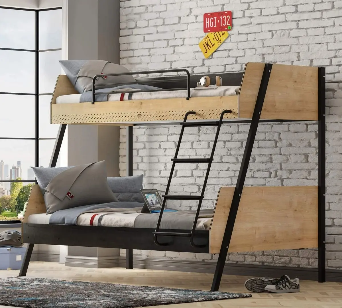 Pat suprapus Cilek Black 20.58.1403.00 90/120x200 (Blak/Wood) - 2