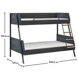 Pat suprapus Cilek Dark Metal 20.52.1403.00 90/120x200 (Blak/Gray) Thumb