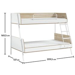 Двухъярусная кровать Cilek Modera 20.50.1403.00 90/120x200 (White/Wood) Thumb