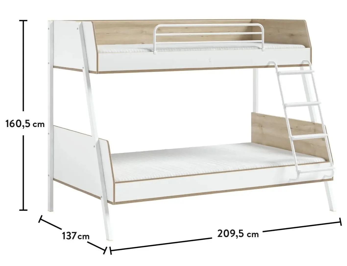 Двухъярусная кровать Cilek Modera 20.50.1403.00 90/120x200 (White/Wood) - 4