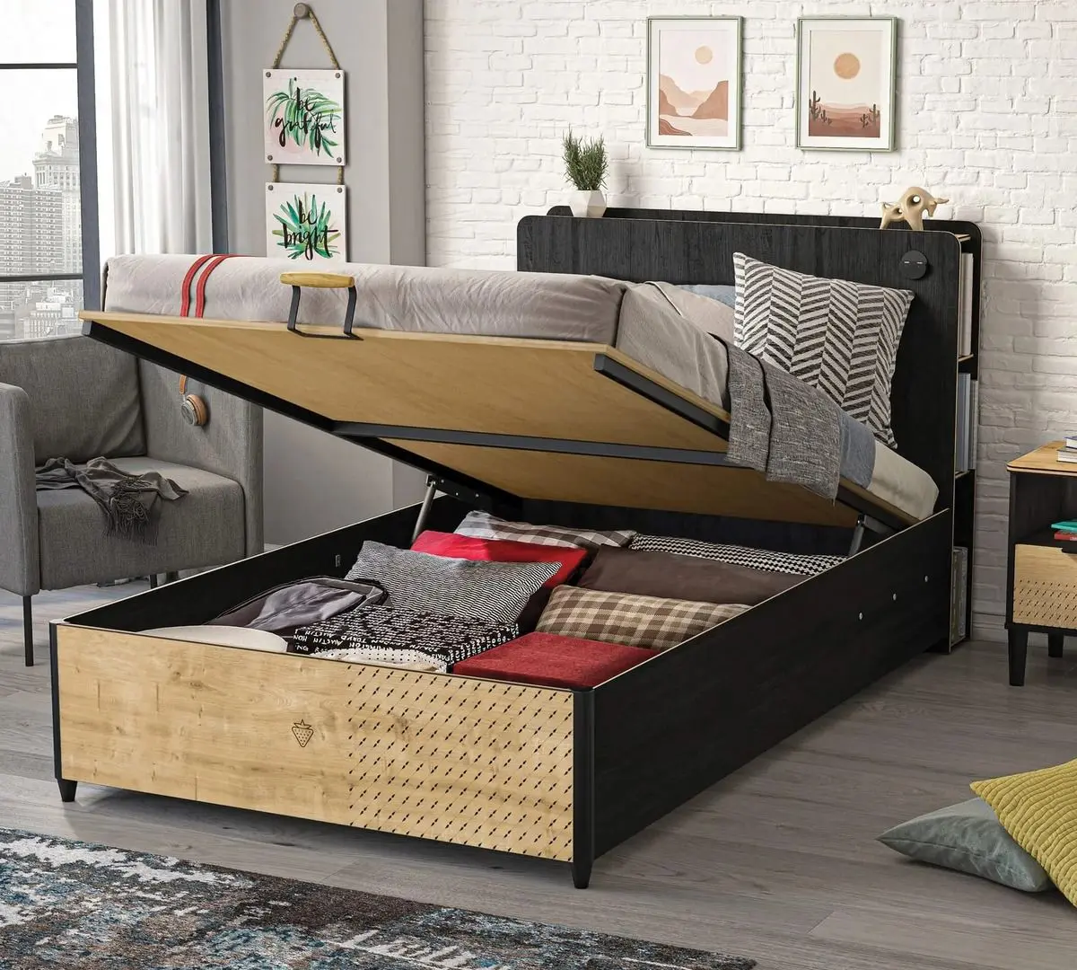 Кровать Cilek Black 20.58.1706.00 120x200 (Black/Wood) - 3