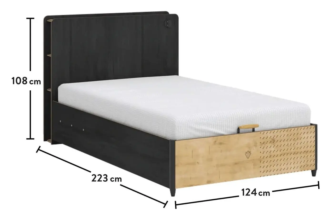 Кровать Cilek Black 20.58.1706.00 120x200 (Black/Wood) - 5