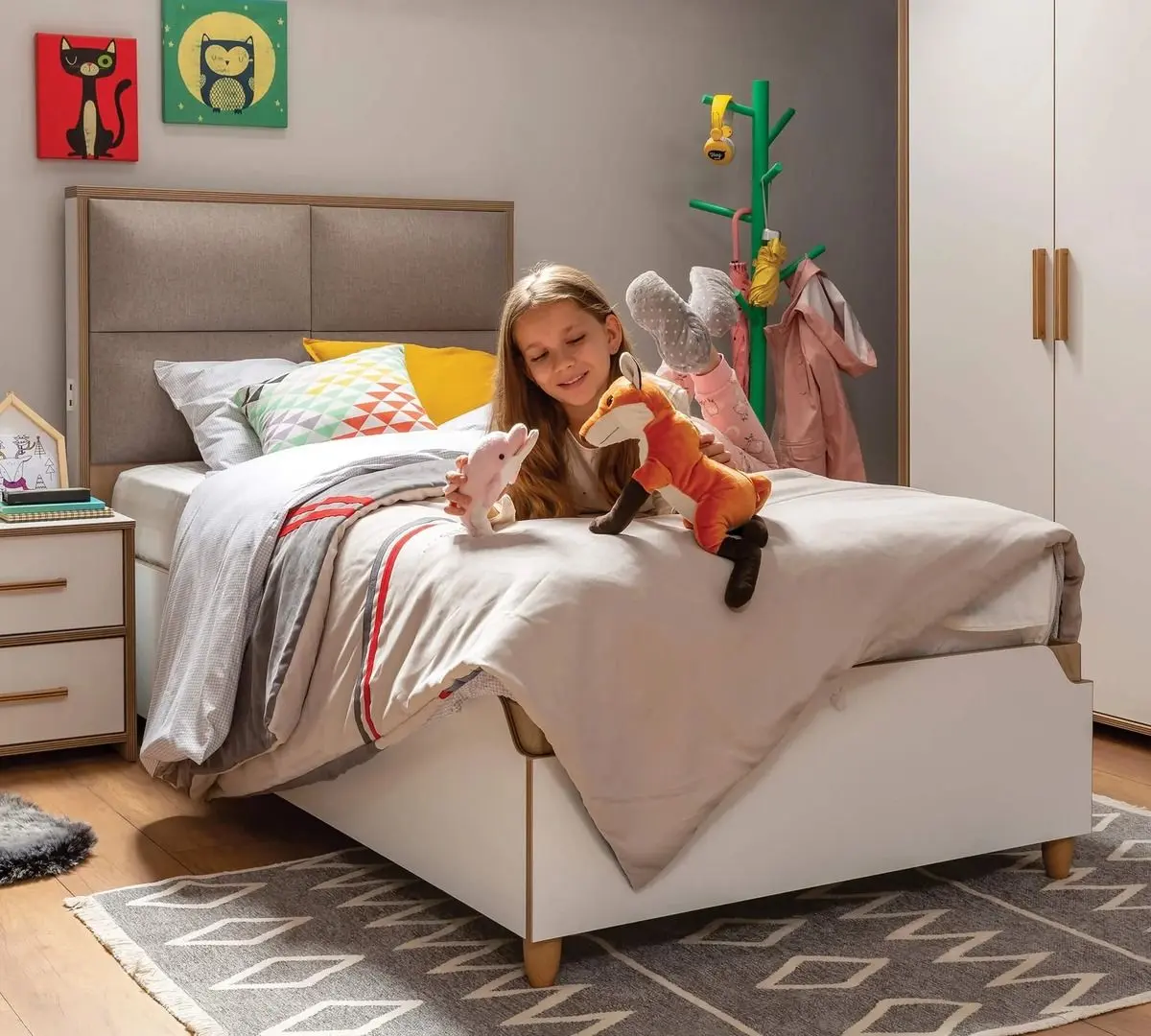 Кровать Cilek Modera 20.50.1707.00 100x200 (Gray/White) - 4