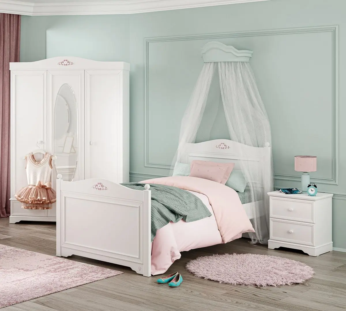 Кровать Cilek Rustic 20.72.1303.00 White (120x200) - 2