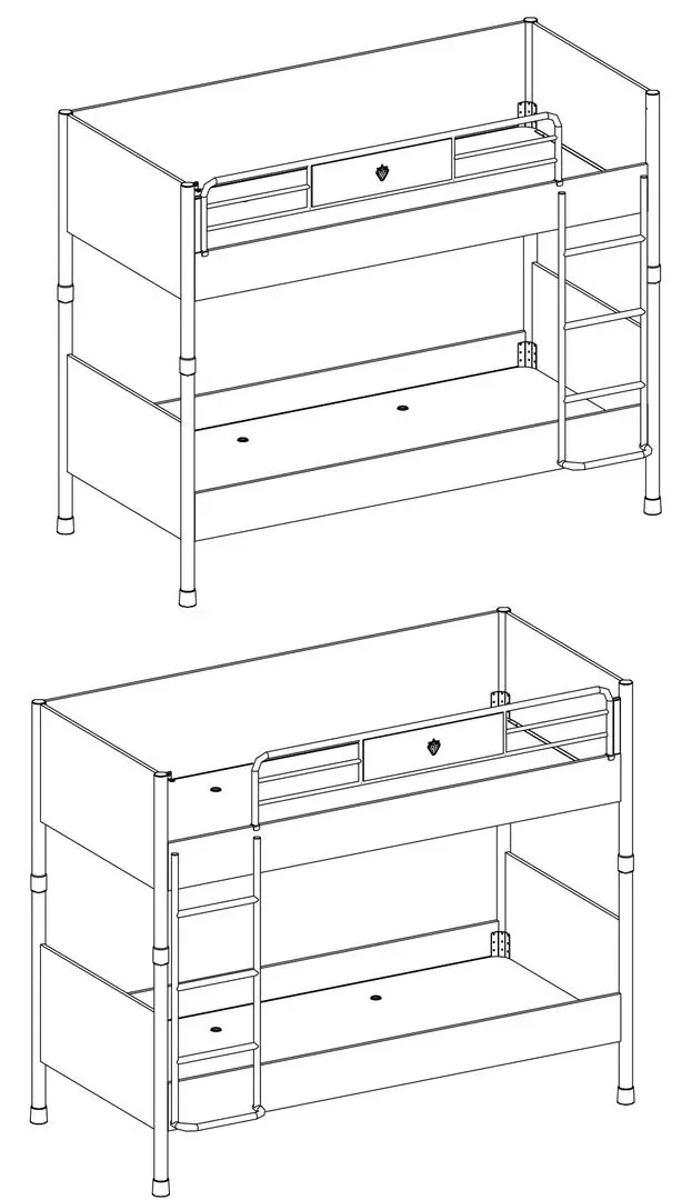 Pat suprapus + comoda Cilek Mocha 20.30.1401.00 + 20.30.1202.00 - 4