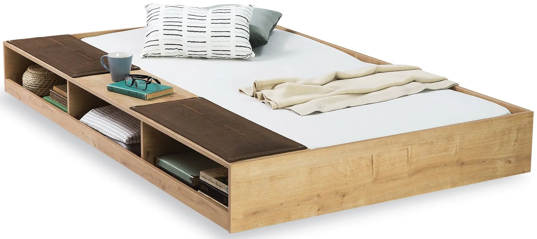 Pat inferior extensibil cu rafturi Cilek Mocha 20.30.1308.00 (90x190)