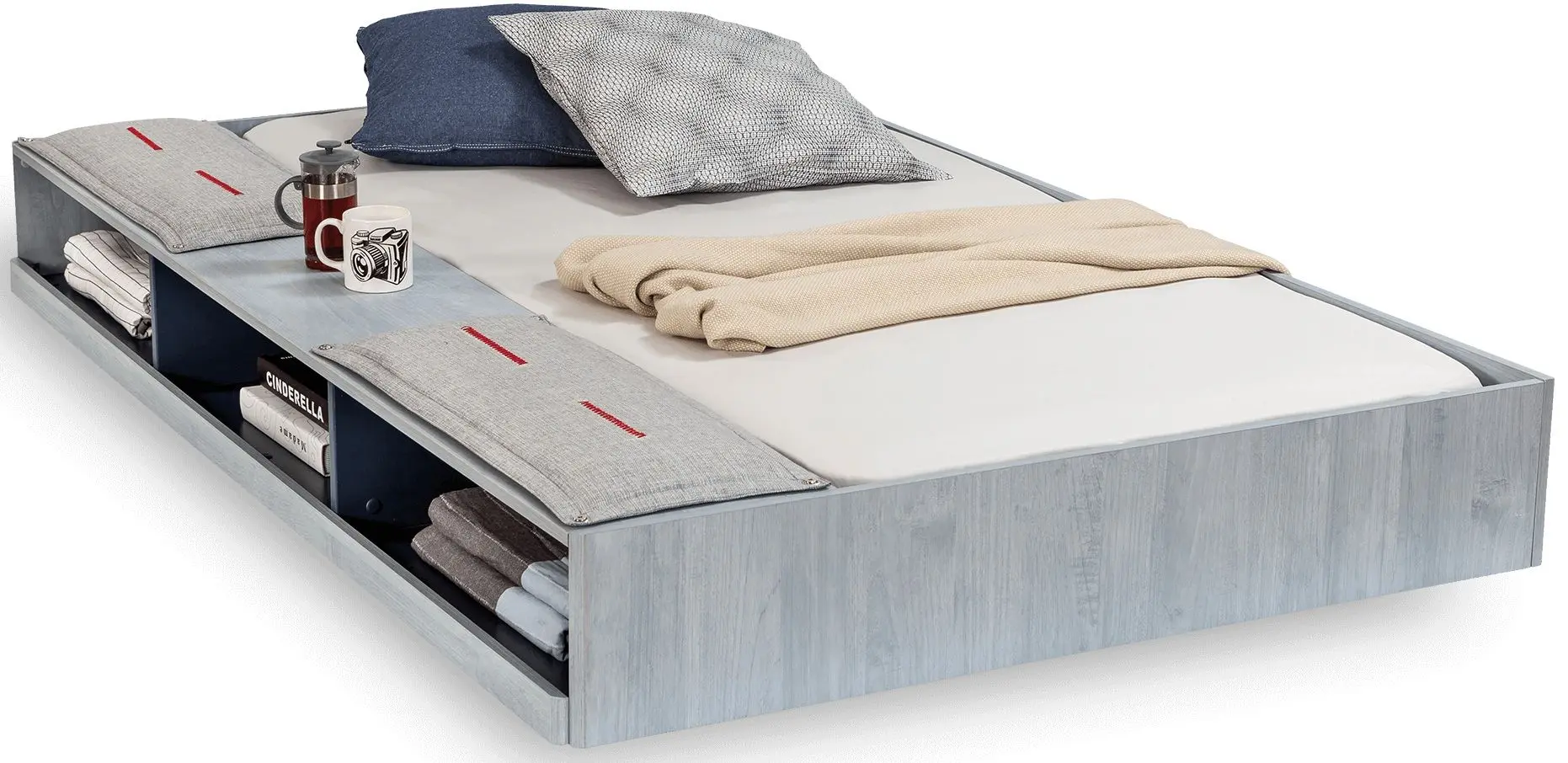 Pat inferior extensibil cu rafturi Cilek Trio 20.40.1305.00 (90x190)