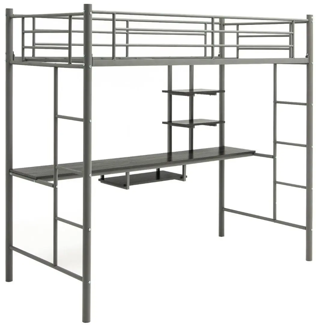 Кровать-чердак Costway HU10237SR (Silver) - 4