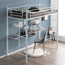 Кровать-чердак Costway HU10237WH (White) Thumb