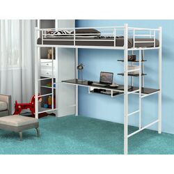 Кровать-чердак Costway HU10237WH (White)