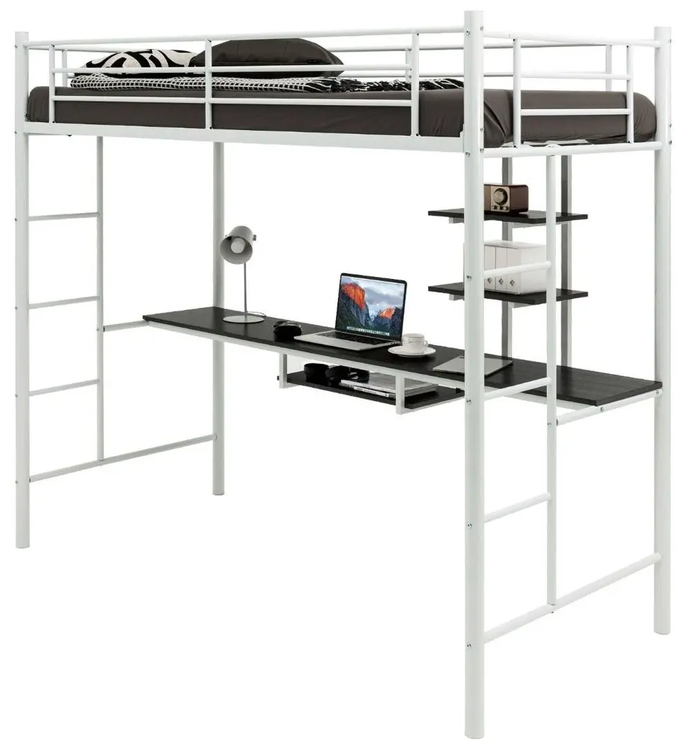 Кровать-чердак Costway HU10237WH (White) - 4