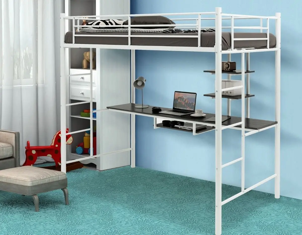 Кровать-чердак Costway HU10237WH (White)
