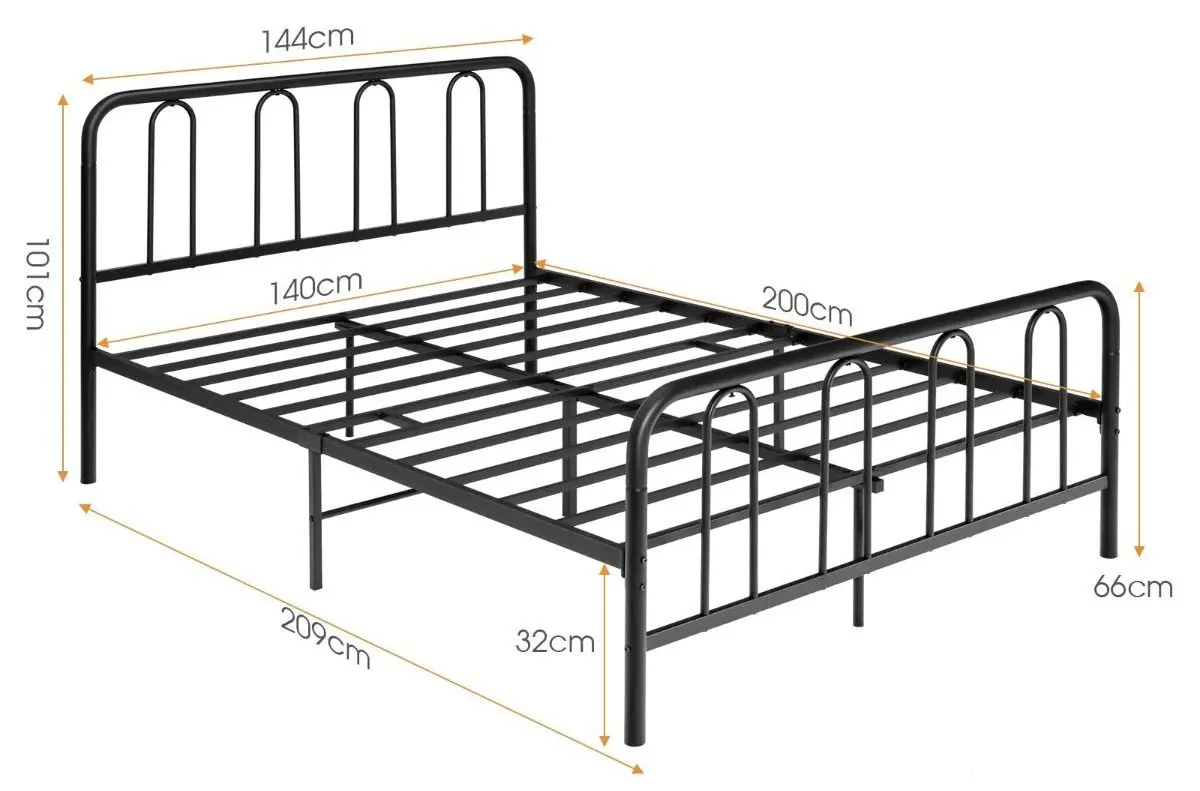 Кровать Costway HU10281DK (Black) - 3