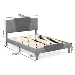 Кровать Costway HU10449GR-D (Grey) Thumb