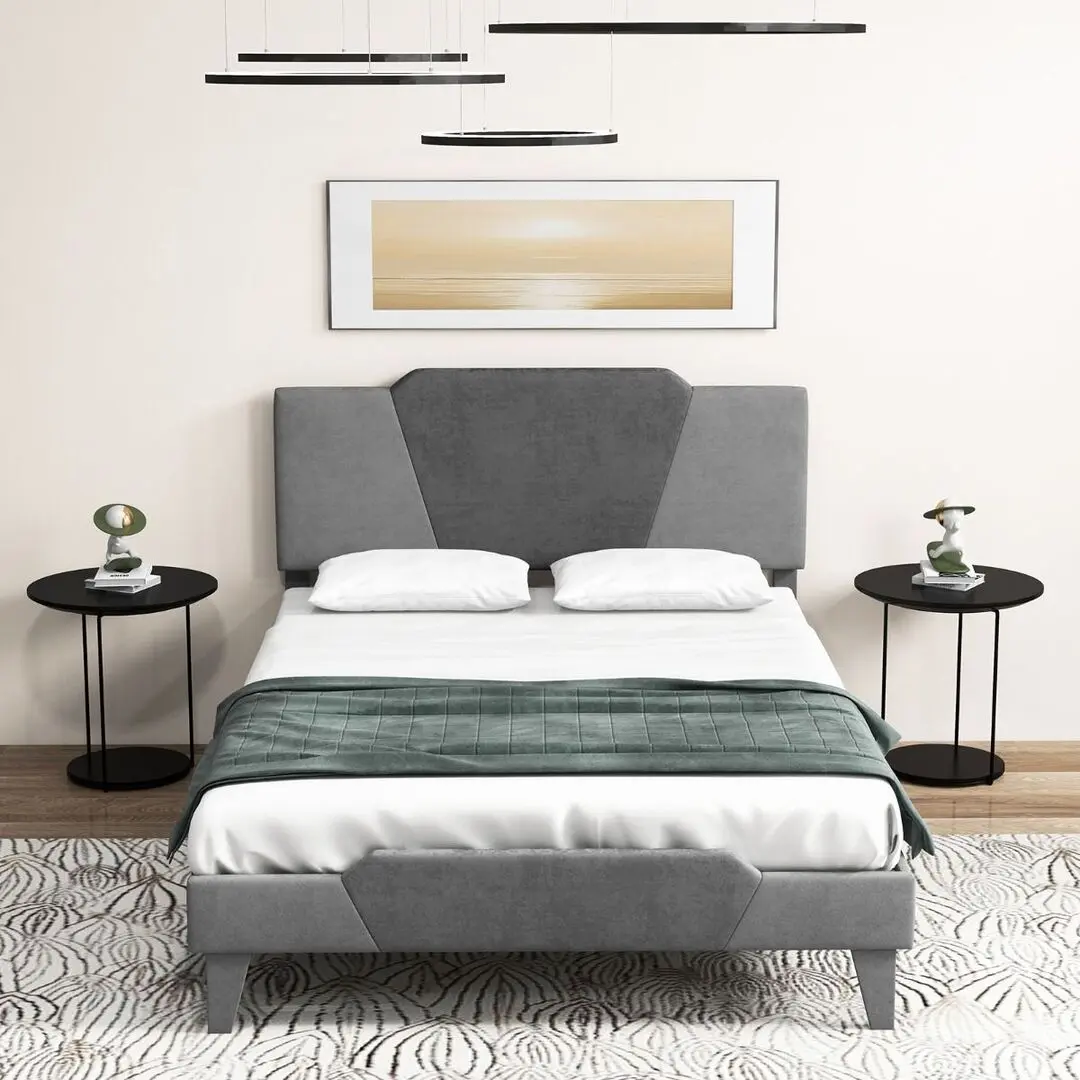 Кровать Costway HU10449GR-D (Grey) - 5