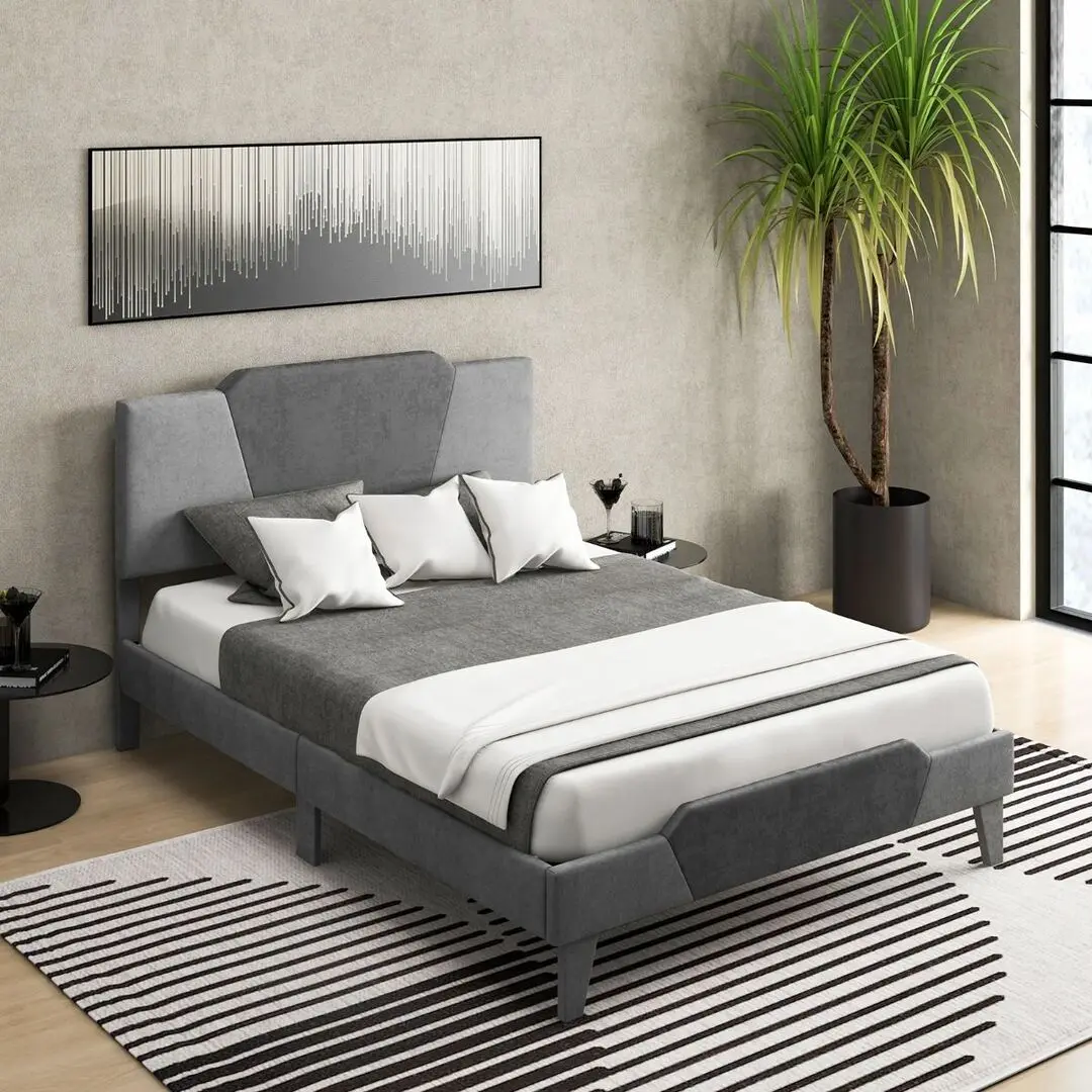 Кровать Costway HU10449GR-D (Grey) - 6