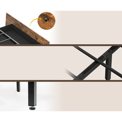 Кровать Costway HU10681DE-D LED/USB 140x200 (Rustic Brown/Black) Thumb