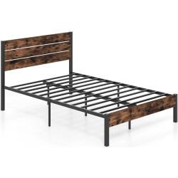 Pat Costway HU10833CF-D 140x200 (Rustic Brown/Black) Thumb