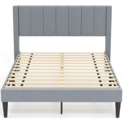 Кровать Costway HU10871GR 140x200 (Grey) Thumb