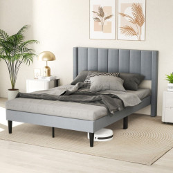 Кровать Costway HU10871GR 140x200 (Grey)