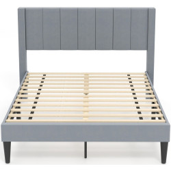 Кровать Costway HU10872GR 140x200 (Grey) Thumb